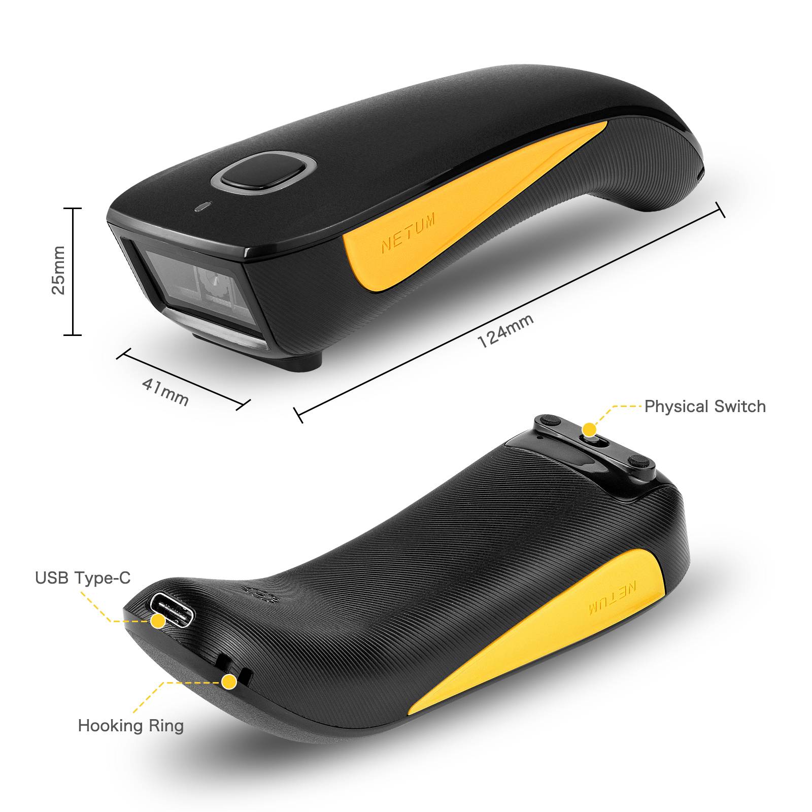 NETUM C750 mini wireless 2D qr code pocket android barcode scanner for logistics warehouse inventory