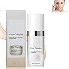 Foundation Color Changing, Färgändrande foundation, perfekt makeup för färgskiftande foundation, vattentät concealer primer för alla hudtyper, varm hudton primer (1 st, 12 ml)