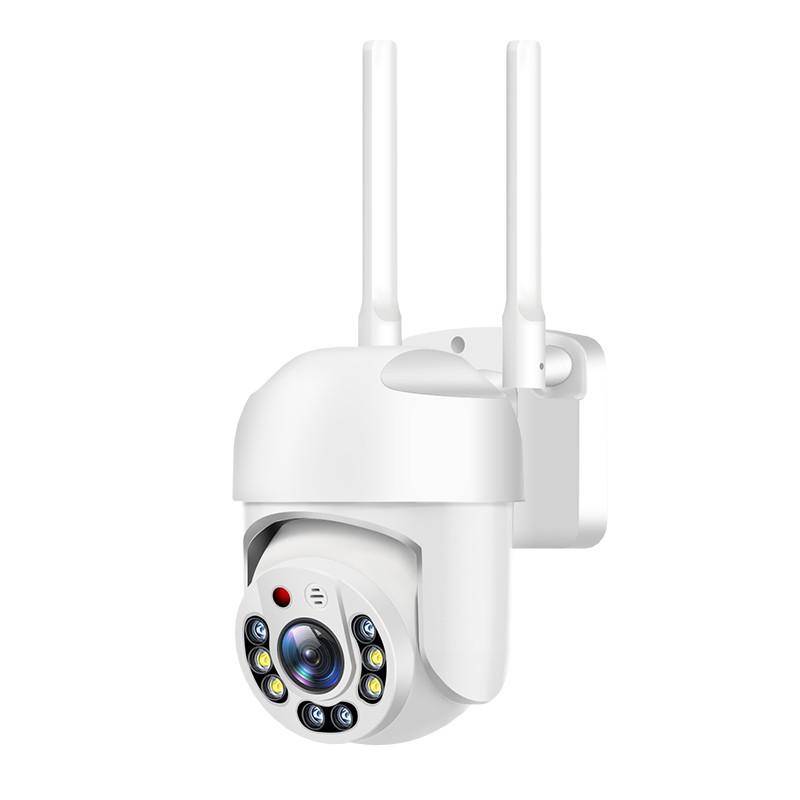 5G 1080P WiFi IP-kamera Trådlös Speed Dome PTZ IP66 Vattentät CCTV IR Outdoor NetCam Monitoring Auto Tracking Full Color Night Vision 1080P EU Plug vit