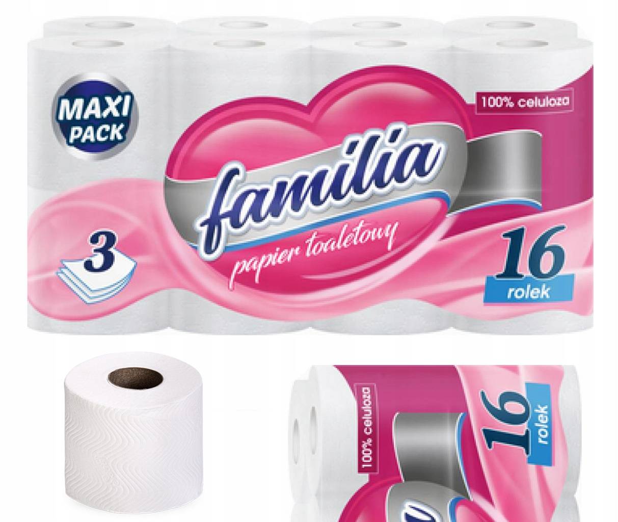 Soft toilet paper 3 layers 16 rolls