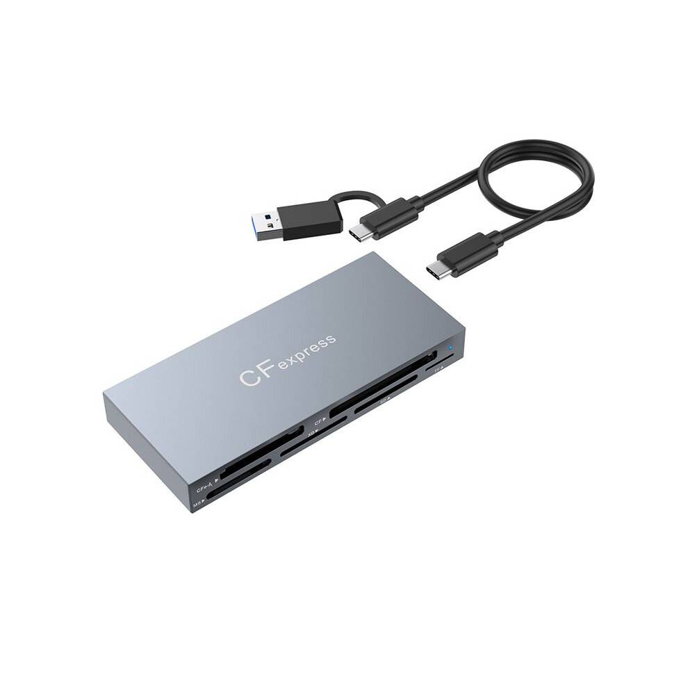 New 6-in-1 CFexpress Type A Card Reader USB3.2 Multi-Card Simultaneous Reading 10GBps /TF/CF/XD/MS/CFe-A Card Reader