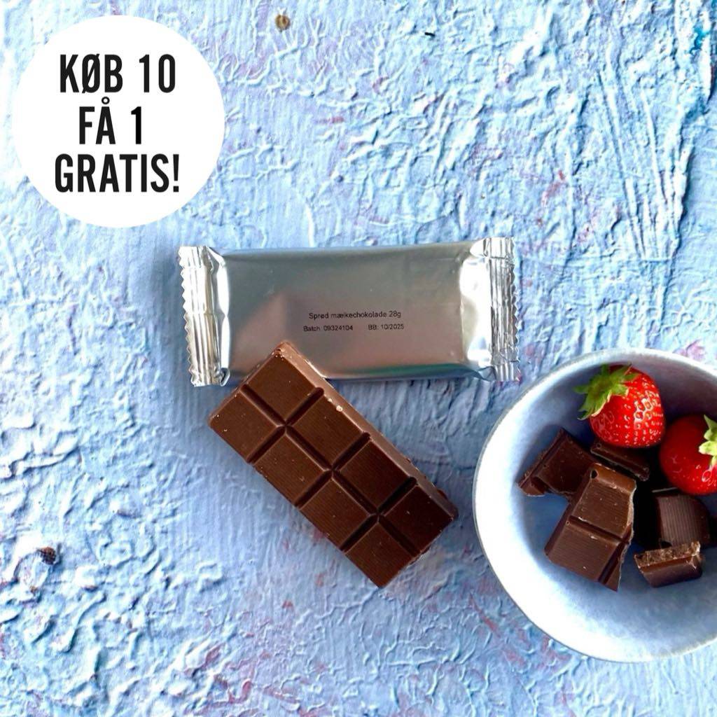 Sprød og knasende mælkechokoladebar.