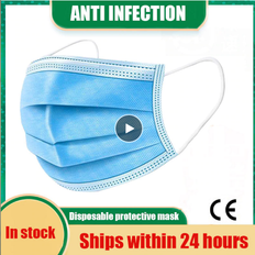 100 st Engångsskyddsmask KN95-mask 3 lager Anti-bakteriell ansiktsskydd FFP2 FFP3 Anti Dust Mask