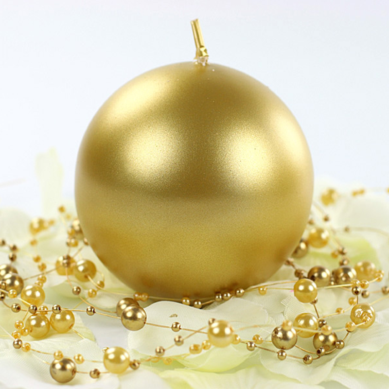 Kuglelys Metallisk Guld