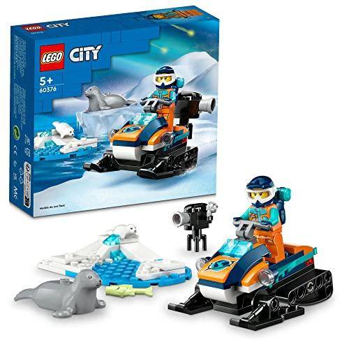 LEGO City Arctic Explorer Snowmobile Toy, a great gift for birthdays, Christmas, and other educational toys for boys and girls ages 5, 6, 7, and 8. Pe