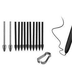 Stylus Pen Spidser/Nibber til Samsung Galaxy Tab S9/S9FE+/S9/S8/S7/S22/S23/Ultra S Pen Plastik+Titanium Nibber (10+2 stk. sæt)