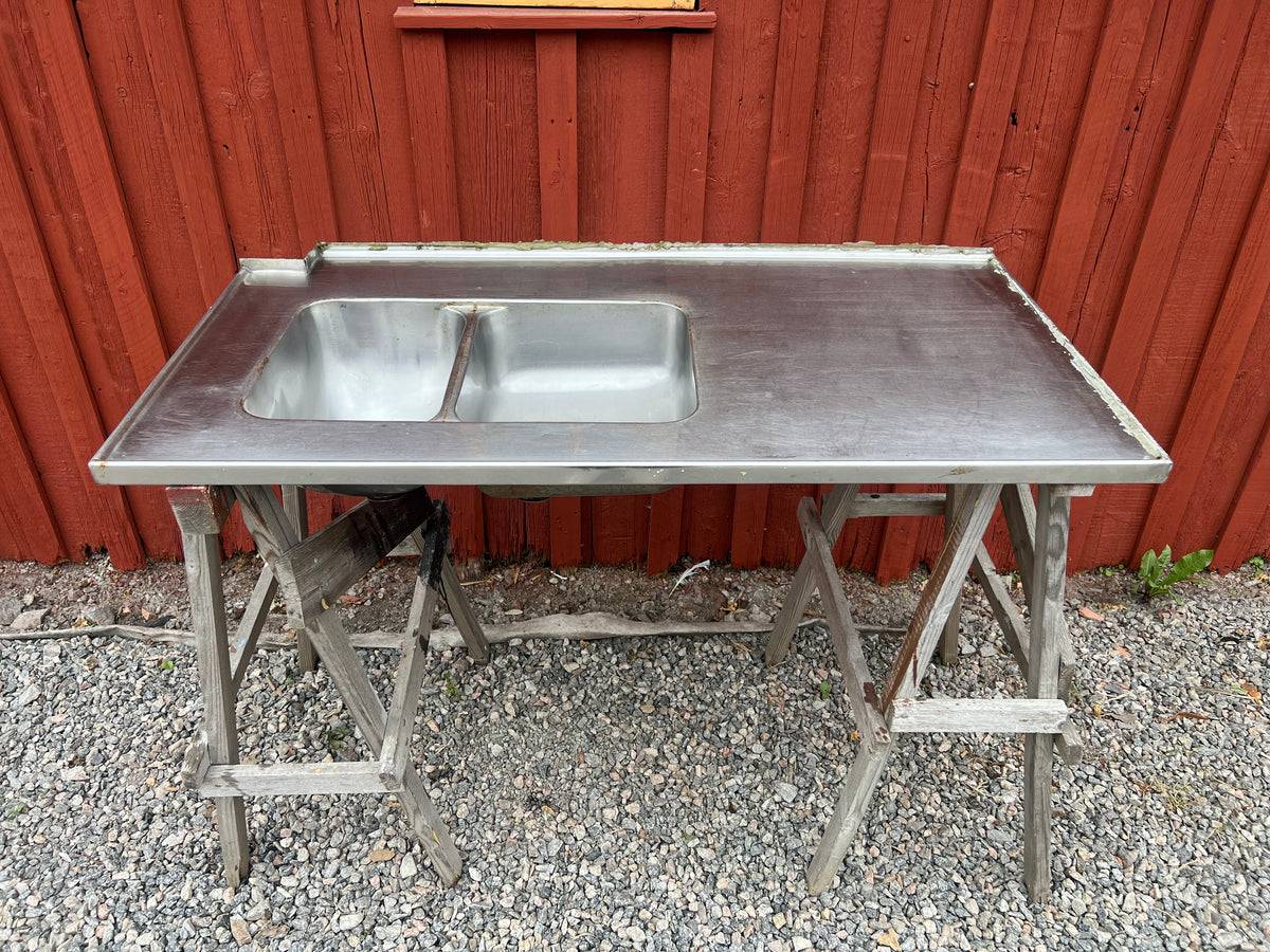 Diskbänk rostfri 120 cm