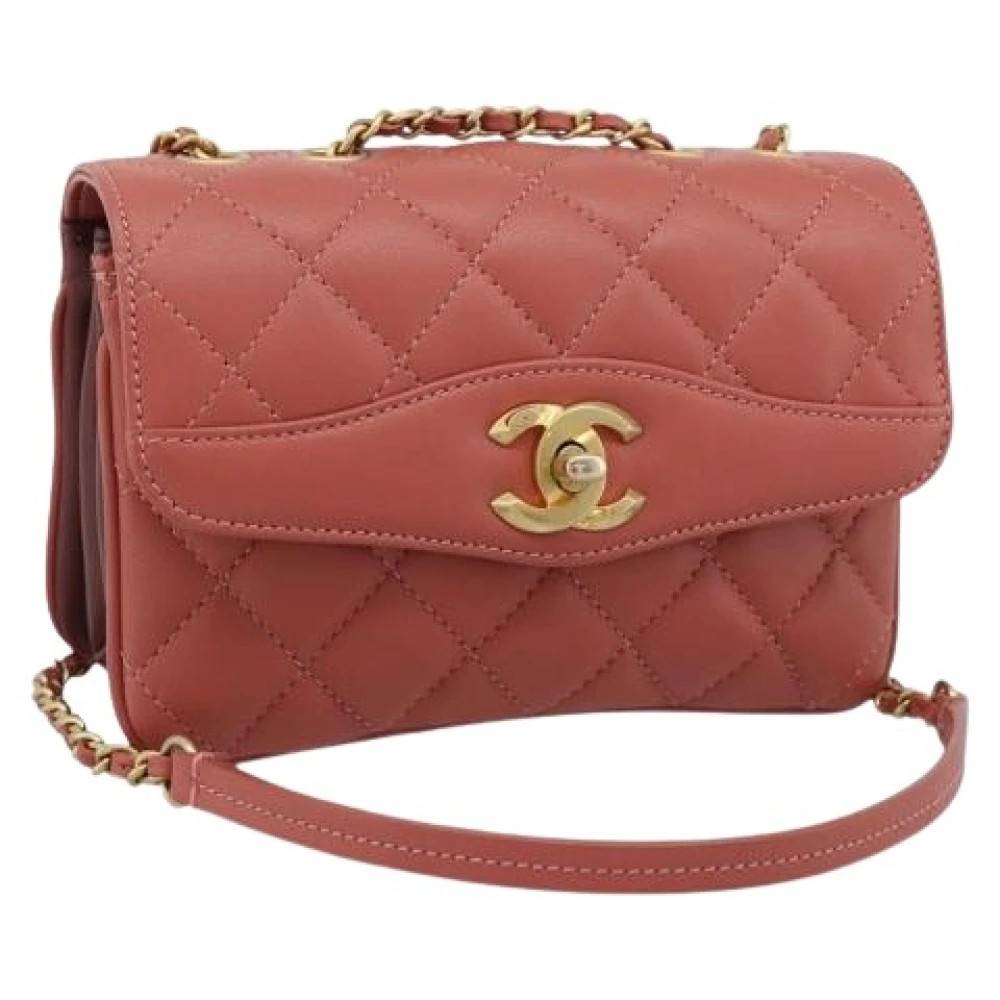 Chanel Vintage Pre-owned Vintage Skuldertaske - Vintage - Dame - Lyserød - ONE SIZE - Uld