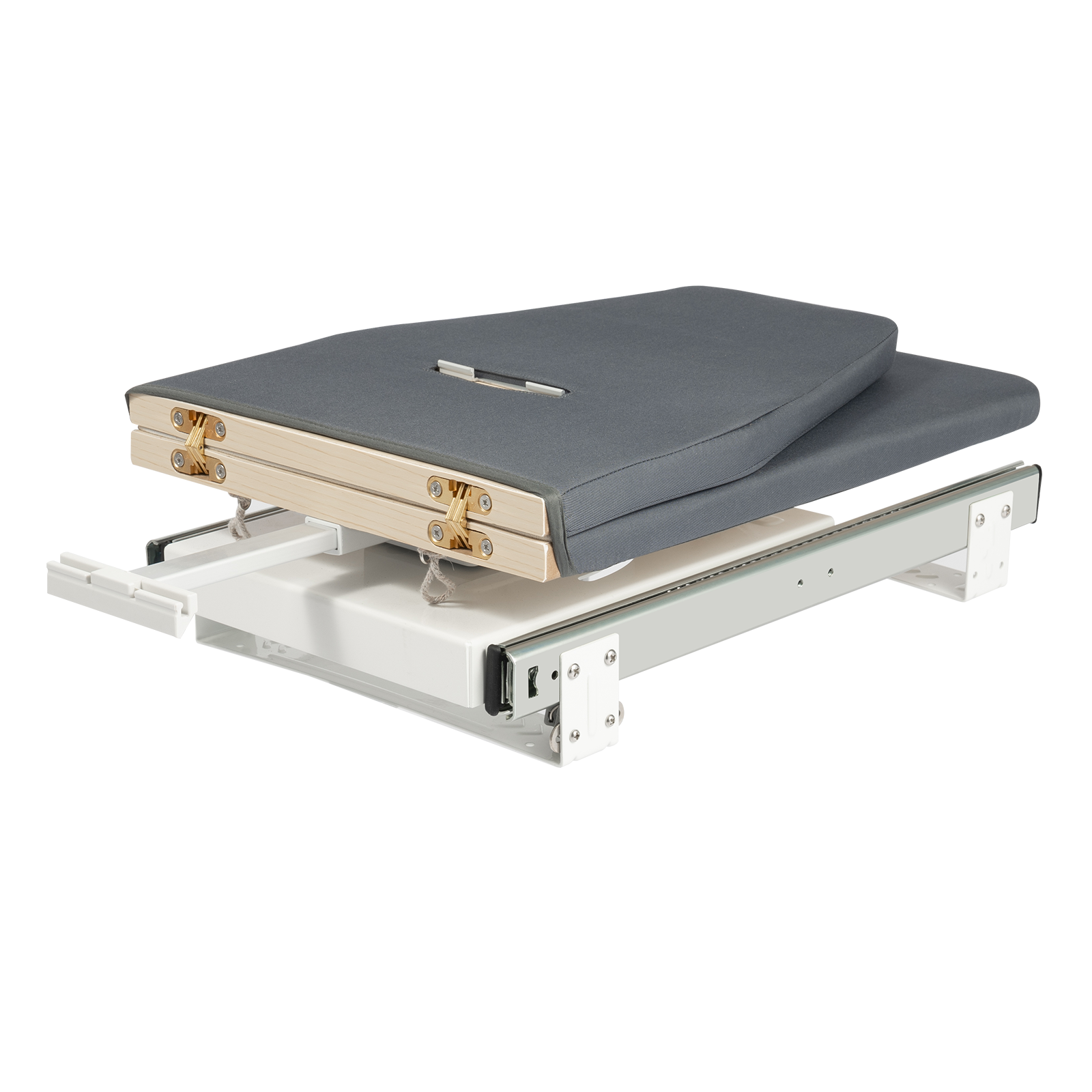 Wardrobe Mount Foldable Ironing Board 180° Rotatable 18mm Thick MDF Heat-resistant Removable Cloth Cover 45kg Load