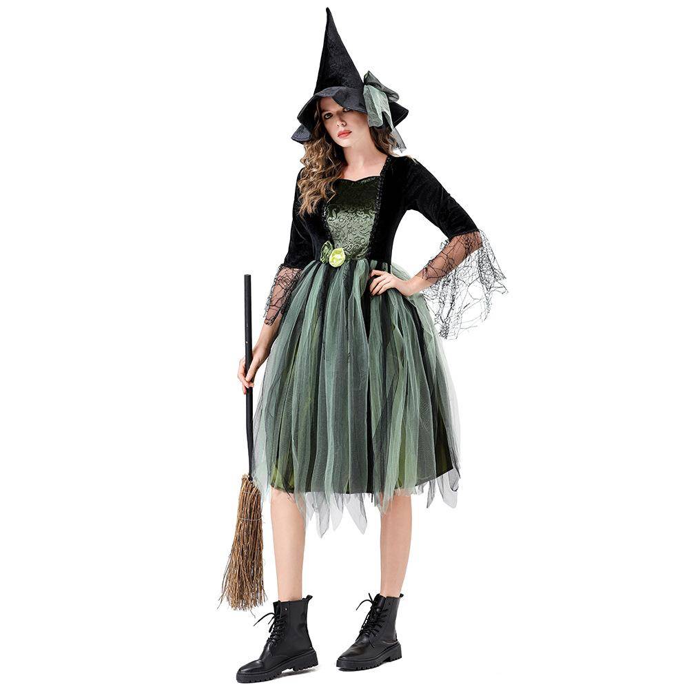 2025 Wizard of Oz Witch Cosplay Costume for Adults, Halloween Party Stage Performance Outfit cm