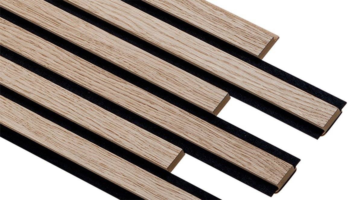 I-Wood Akustikpanel Eg natur med fingersamling