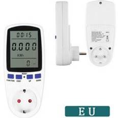 Eu / uk / au-kontakt ac digital spänning wattmeter strömförbrukning watt power meter plug energimätare el analysator monitorer. - Eu-kontakt