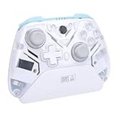 Interactive Screen Gaming Controller, Hall Effect Game Controller för PC, Switch, IOS, Android, Gamepad Joystick, Motion Sensing, RGB Light, Bluetooth & 2.4G Connection (WHITE)