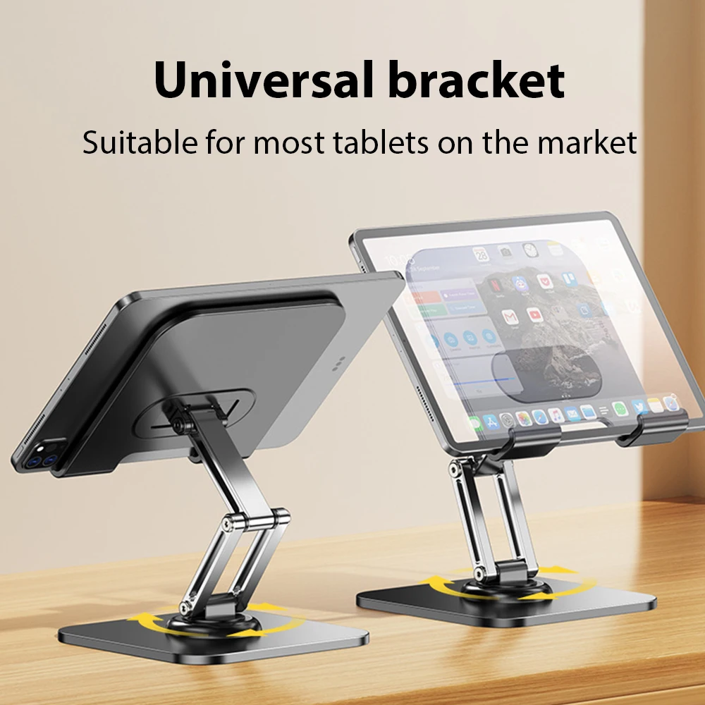 360° Rotatable Holder Tablet Portable Foldable Aluminum Desktop Stand For iPad Pro 13 Xiaomi Samsung HuaWei Tablet Phone Bracket