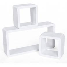 Kub Vägghyllor Set 3 stycken