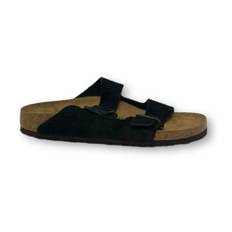 Birkenstock, Sko, Herre, Sort, 43 EU, Læder, Arizona Sorte Sandaler