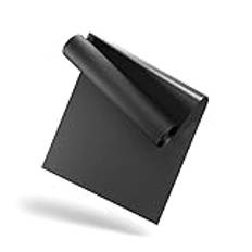 LILENO SPORTS Golvskyddsmatta [60 x 120 cm] svart – löpbandsmatta 1 mm tjock – fitnessunderläggsmatta för crosstrainer, rulltränare och andra träningsutrustning – även som yogamatta
