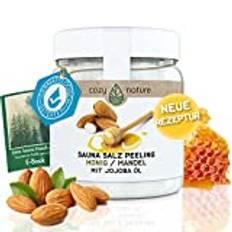 CozyNature Sauna Salt Scrub Honey Almond 500g - Sea Salt Jojoba Oil Vitamin E Body Scrub (Honung-Mandel, 500 Gram)