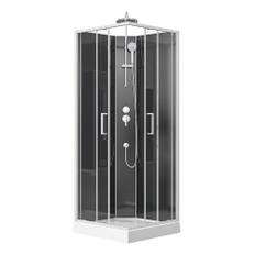 Duschkabin Cio Square 80X80X220Cm Vit/Svart
