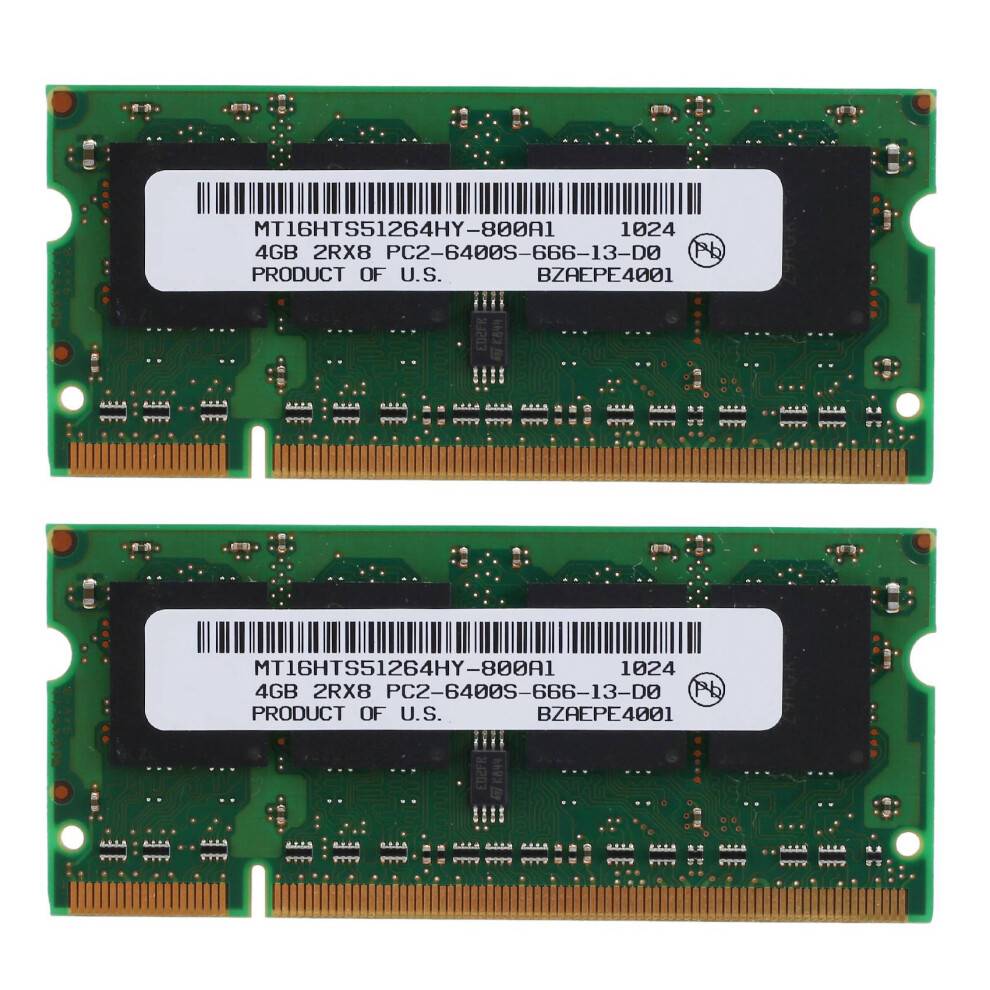 2 stk. DDR2 4GB bærbar RAM 800Mhz PC2 6400 SODIMM 2RX8 200-bens til Intel AMD-hukommelse