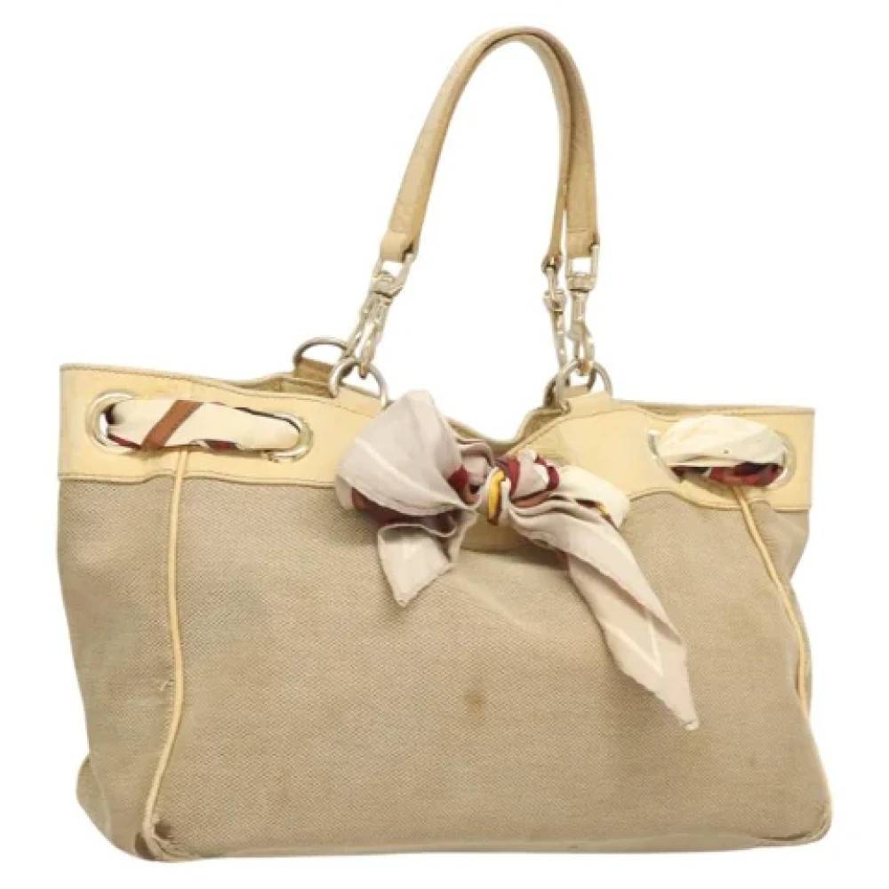 Gucci Vintage Pre-owned Laeder gucci-tasker - Vintage - Dame - Beige - ONE SIZE - Uld