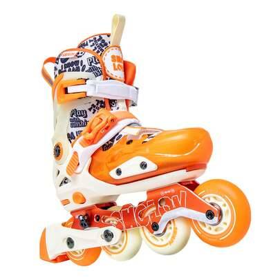 Inlines för tonåringar och vuxna, PU-hjuliga inlines, snygga och enkla flerfärgade skridskor, bekväm design. - Orange (EUR33-36,37-40 EUR,EUR29-32)