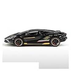 Miniatyr replika bil 1:32 For Lamborghini LP770 Supercar Metal Diecast Bilmodell Simulering Miniatyr Fordon Samlarföremål(Black)