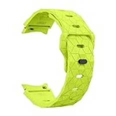 AQXYWQOL Silikonrem kompatibel med Galaxy Watch 6 4 Classic 47mm 43mm fotbollsmönster Sportarmband for Watch 5Pro 45mm 6 5 4 40 44mm(Lime,Watch 6 Classic)