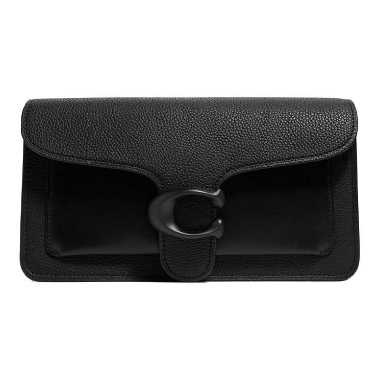 Coach Tabby 26 C Polished Pebble Leather Waist Bag Medium Men waist bag Black 4085-JIBLK Basic Set (Bag+Dust Bag)