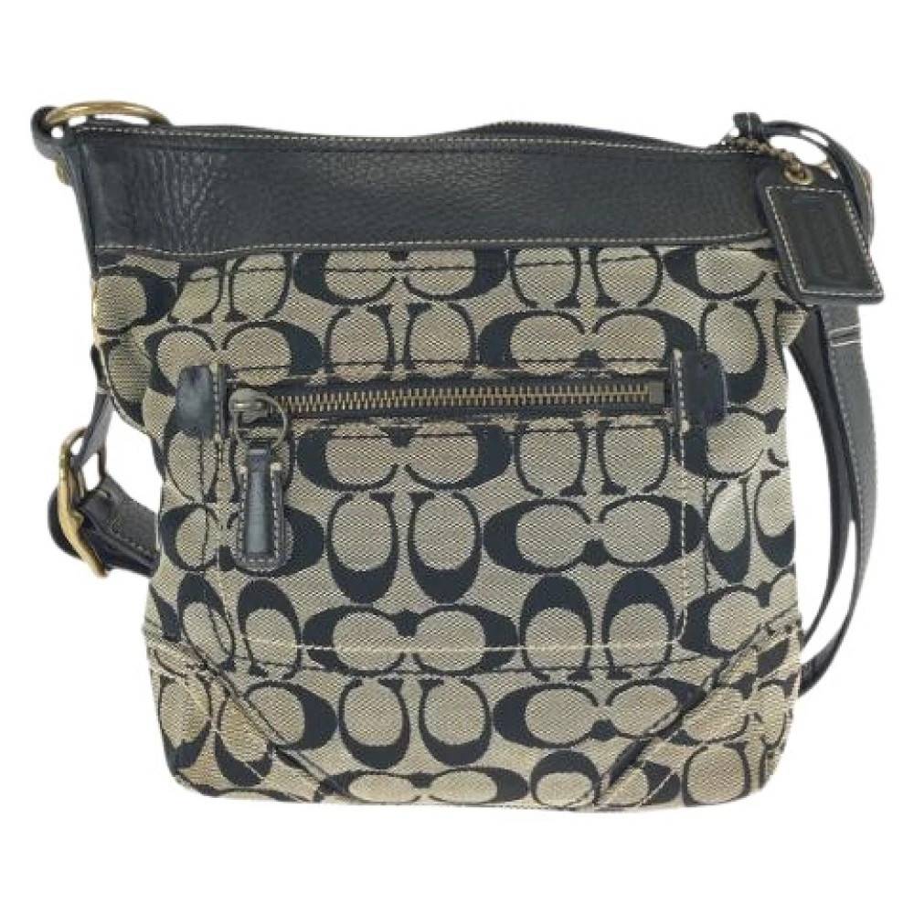 Coach Pre-owned - Pre-owned Signature Canvas Leather Shoulder Bag Vintage - Dam - ONE Size - Läder
