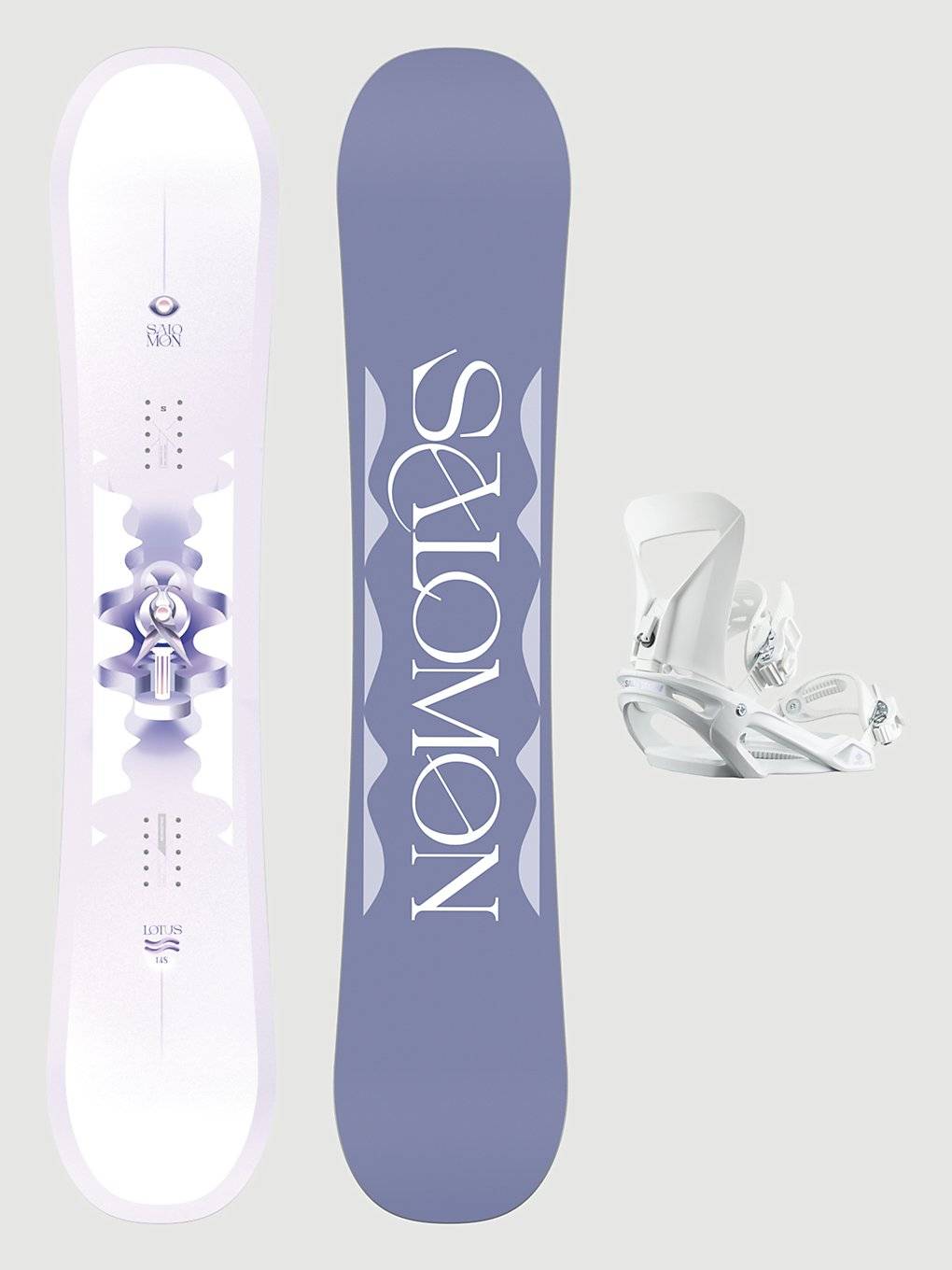Salomon Lotus+Spell White S 2026 Snowboardpaket - pattern - 135
