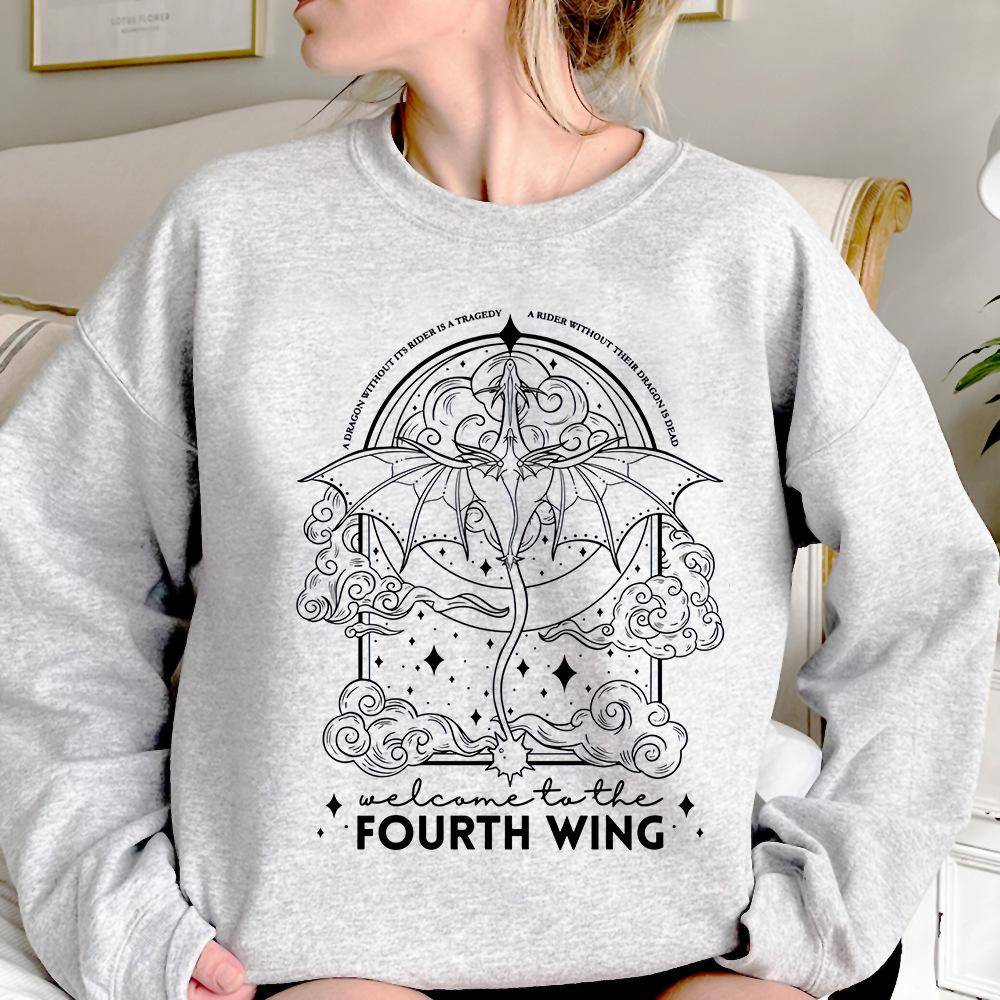 Fourth Wing hoodie casual wear setwear anime comic patterned cm