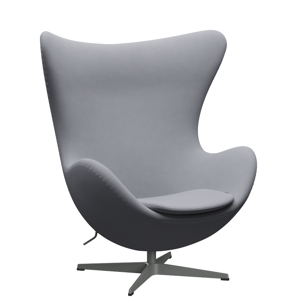 3316 Ægget loungestol, stel i silver grey af Arne Jacobsen Christianshavn - 1170 Light Grey Uni - Jacobsen Plus