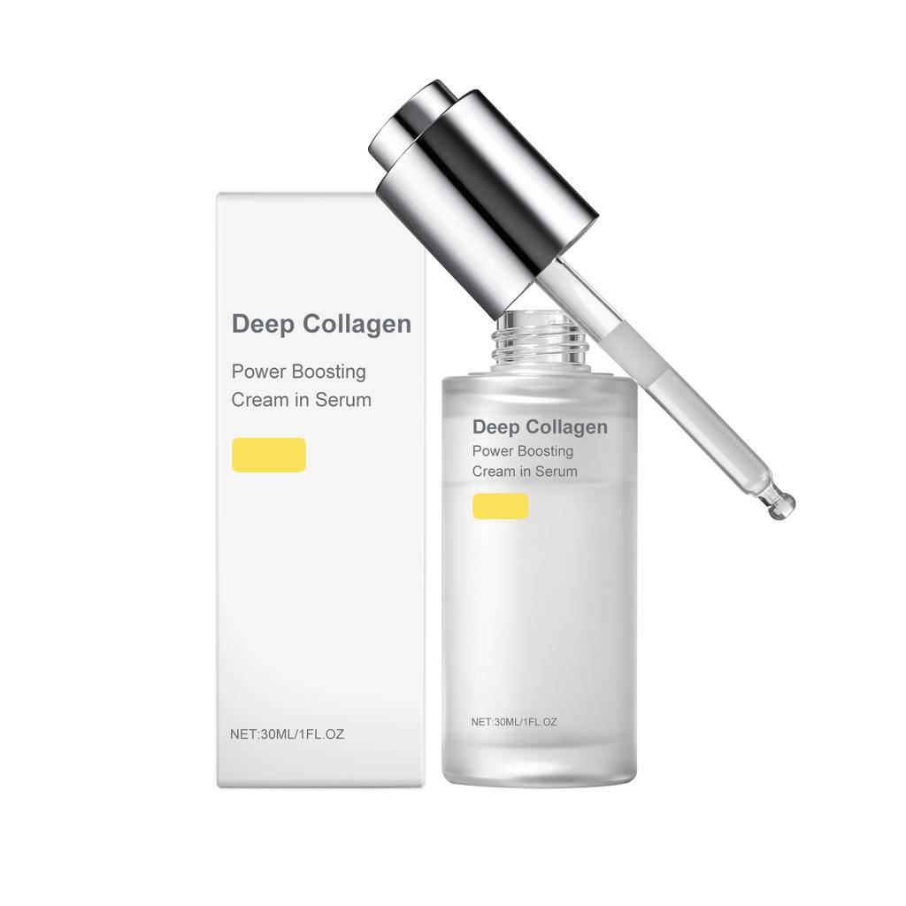 Kollagen Fuktgivande Serum Närande Återfuktande Ansiktshud Elasticitet Slät Daglig Vård Essens 30ml
