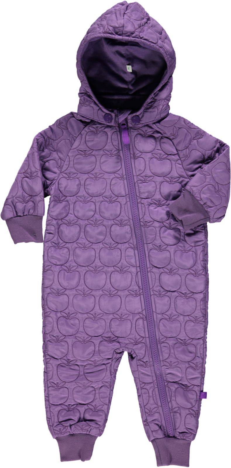 Termodragt til baby med æbler - Purple / 80 cm
