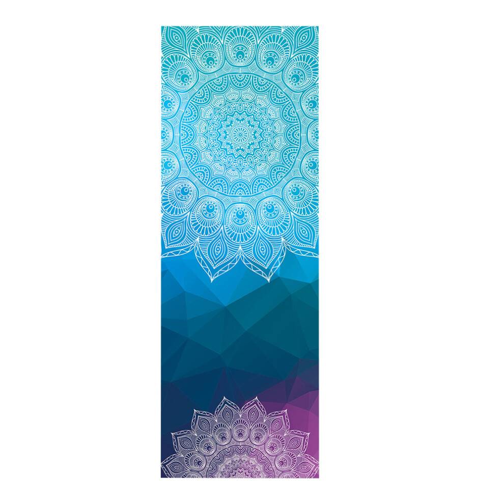 Skridsikker yogamåtte, TPE-materiale, superfin fiber, ekstra tyk, 6 mm træningsmåtte til yoga, pilates og gulvtræning, 183*63 cm