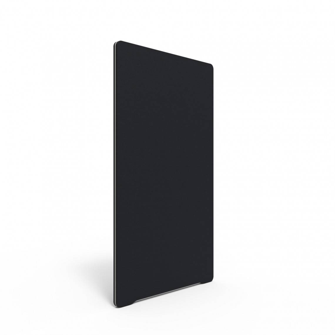 Gulvskærm Edge, Farve Black Molly YA319 - Sort, Størrelse B120 x H165 cm, Listefarve Grå.