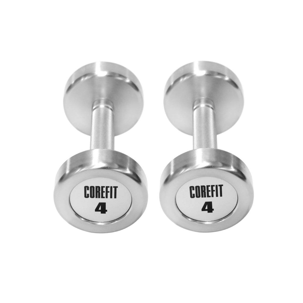 Corefit® Deluxe förkromad hantel 4 kg