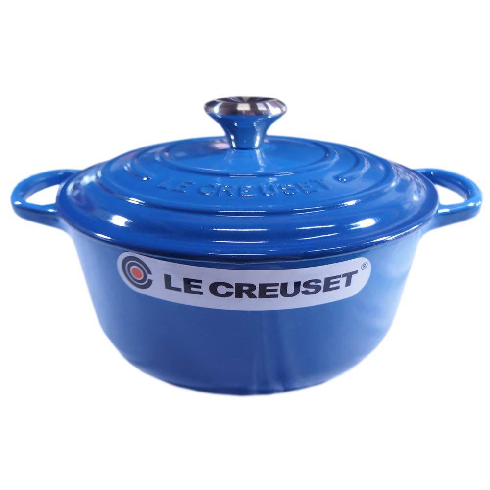 Le Creuset pot Cocotte Ronde Marseille Blue 20 Creuset/Le Two-handed 21177-20cm (Silver knob) [Item] blå