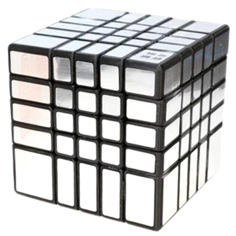 Calvin's Puzzle Lee Magnetic 5x5 Mirror Cube Black/Silver (Hand Made) - Rubiks Kub