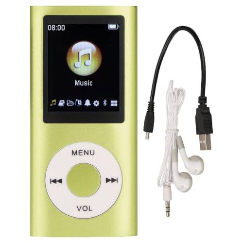 64 GB bärbar MP3-spelare för studenter och barn – 1,8 tums LCD-skärm, förlustfri ljudmusik, multifunktionell (grön)