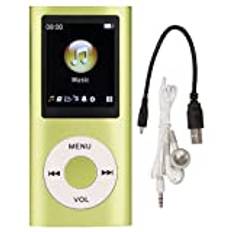 MP3-spelare, 64 GB Bärbar MP3-spelare för Studenter, 1,8 Tum LCD-skärm Förlorat Ljudmusik MP3-spelare, Multifunktionell MP3-spelare för Barn, Studenter (Grön)