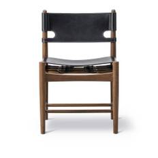 Fredericia Furniture - The Spanish Dining Chair Rökt ek / Svart läder - Matstolar - Børge Mogensen - Svart - Läder/Trä