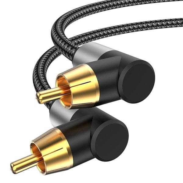 Right Angle Digital Coaxial Audio Cable - Anslut TV, SPDIF 5.1 Kanal RCA, kompatibelt med TV, DVD-spelare och spelkonsoler 1.5 M