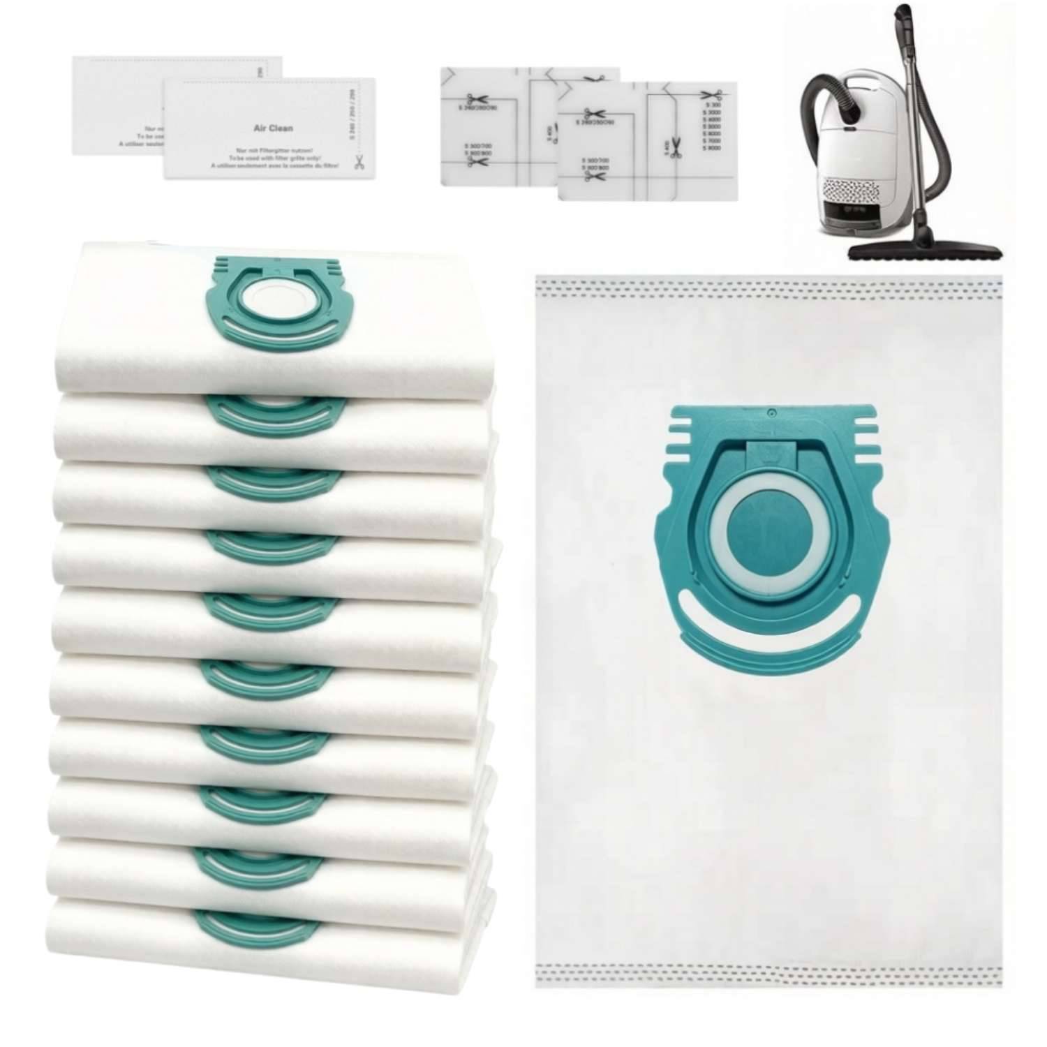 For Miele HyClean Air TU Vacuum Cleaner Dust Bags Compatible Guard L1 S1 M1 CO Series,AirClean Exhaust & Motor Protection Filter