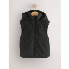 Next Black Textured Hooded Gilet (3-16yrs)