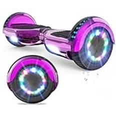 VOUUK hoberboard 16,5 cm hoverboard med två hjul, med Bluetooth-högtalare, med LED-lampor, lämplig för barn