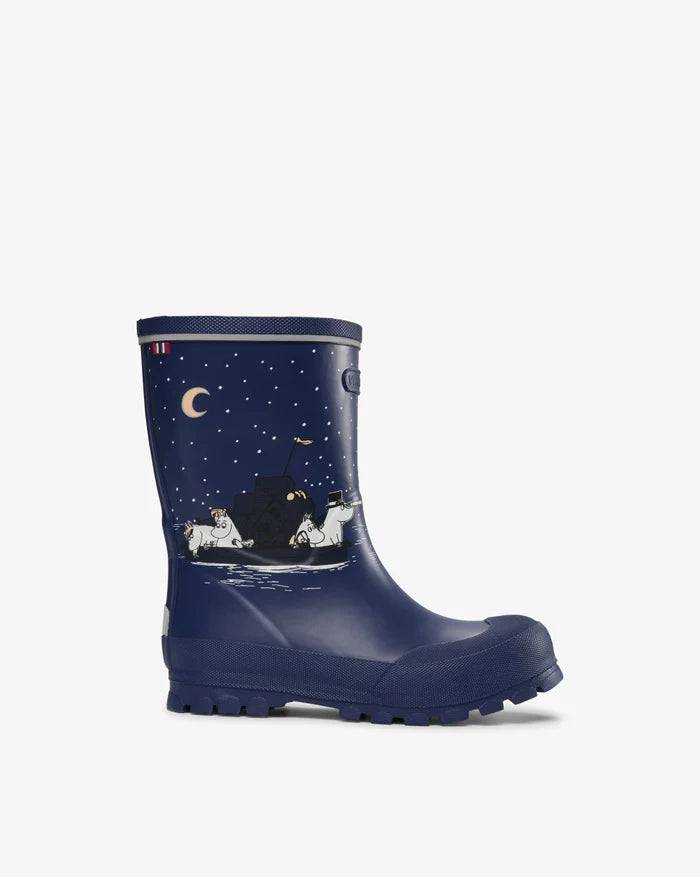 Viking Jolly Moomin Kids Rubber Boots Gummistøvler Børn - Navy/Multi / 21