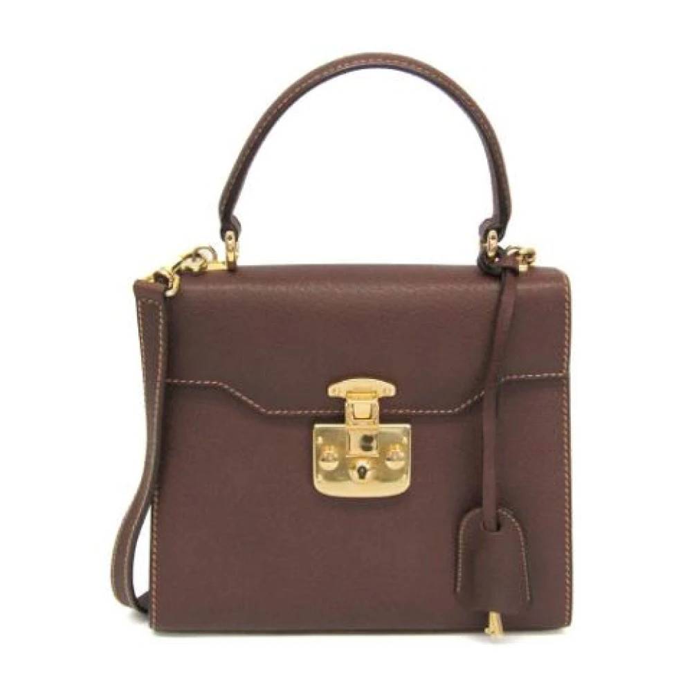 Gucci Vintage Pre-owned Vintage Håndtaske - Vintage - Dame - Brun - ONE SIZE - Læder