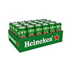 Heineken Pils Bier (24 x 0,5 l Dosen) - Dosenbier auf der Palette, 5% Alkoholgehalt, 100% natürliche Zutaten, erfrischend milder Geschmack